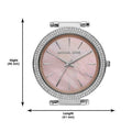 Michael Kors Darci Analog Pink Dial Silver Mesh Bracelet Watch For Women - MK4518