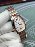 Bvlgari Serpenti Seduttori White Dial Two Tone Steel Strap Watch for Women - SERPENTI103277