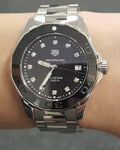 Tag Heuer Aquaracer Quartz Black Dial Silver Steel Strap Watch for Women - WAY131M.BA0748