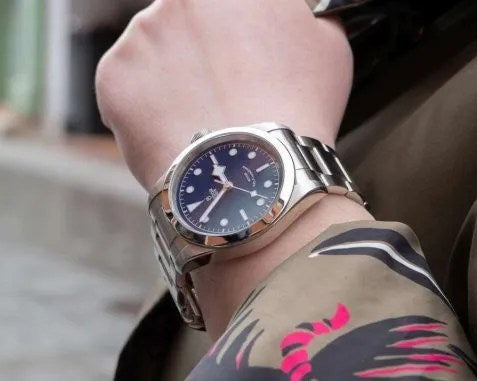 Tudor Black Bay Automatic Black Dial Silver Steel Strap Watch for Men - M79540-0001