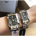 Emporio Armani Classic Black Dial Silver Stainless Steel Watch For Women - AR0157