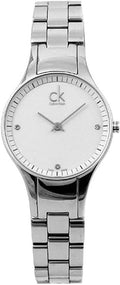 Calvin Klein Simplicity White Dial Silver Steel Strap Watch for Women - K4323101