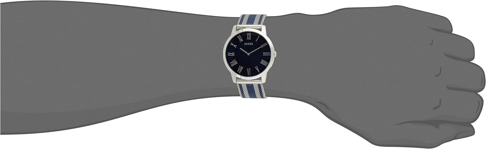 Guess Richmond Blue Dial Two Tone Mesh Bracelet Watch for Men - W1179G1