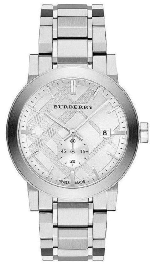 Burberry The City Silver Dial Silver Steel Strap Watch for Men - BU9900