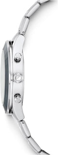 Swarovski Octea Lux Sport Chronograph Black Dial Silver Steel Strap Watch for Women - 5610520
