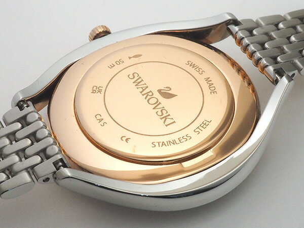 Swarovski Crystalline Aura White Dial Two Tone Mesh Strap Watch for Women - 5644075