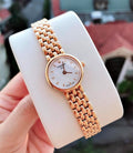 Tissot T Lady Lovely Mother of Pearl Dial Rose Gold Steel Strap Watch For Women - T058.009.33.111.00