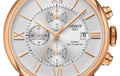 Tissot Des Tourelles Chronograph Silver Dial Brown Leather Strap Watch For Men - T099.427.36.038.00