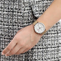 Tommy Hilfiger Carly White Dial Gold Steel Strap Watch for Women - 1781786