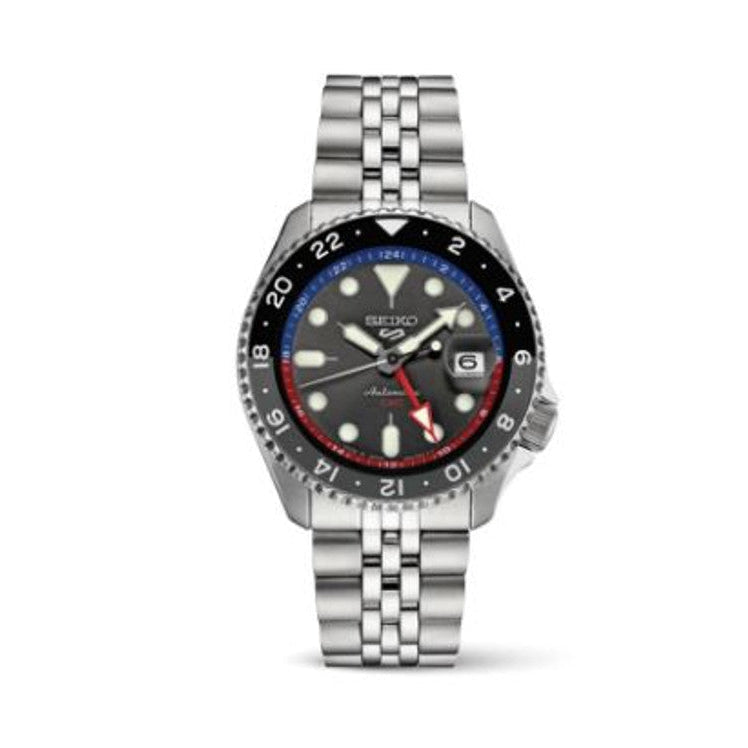 Seiko 5 Sports Special Edition Automatic Grey Dial Silver Steel Strap Watch For Men - SSK019K1