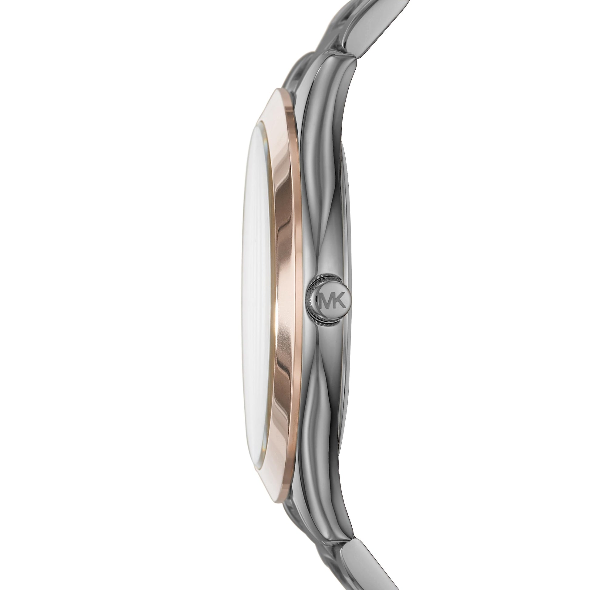 Michael Kors Runway Quartz Grey Dial Grey Steel Strap Watch For Women - MK8576