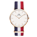 Daniel Wellington Classic Cambridge White Dial Two Tone NATO Strap Watch For Men - DW00100003