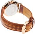 Daniel Wellington Dapper Durham White Dial Brown Leather Strap Watch For Women - DW00100113