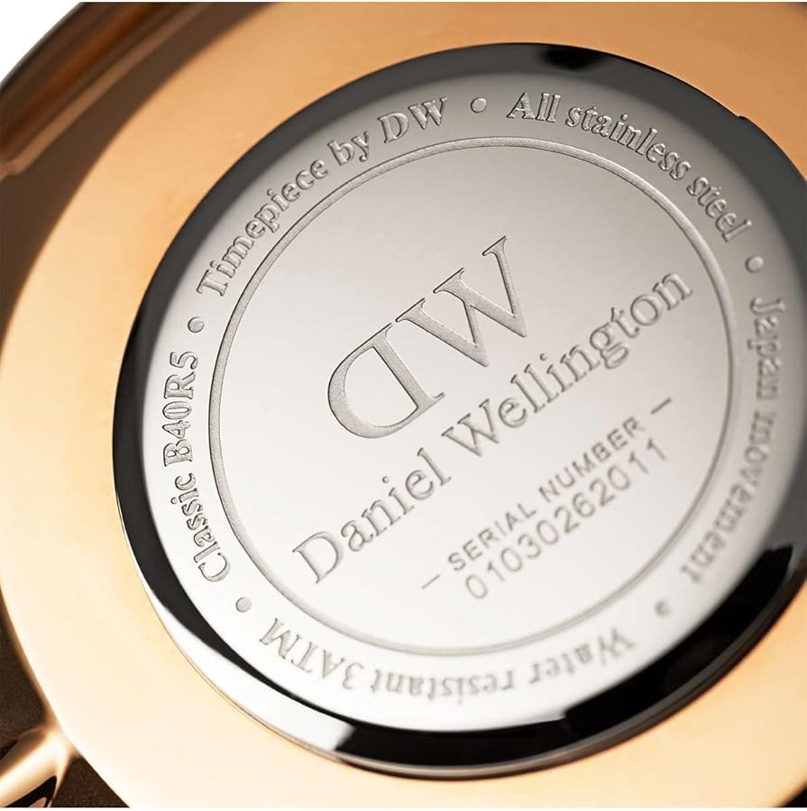 Daniel Wellington Classic Sheffield White Dial Black Leather Strap Watch for Women - DW00100036