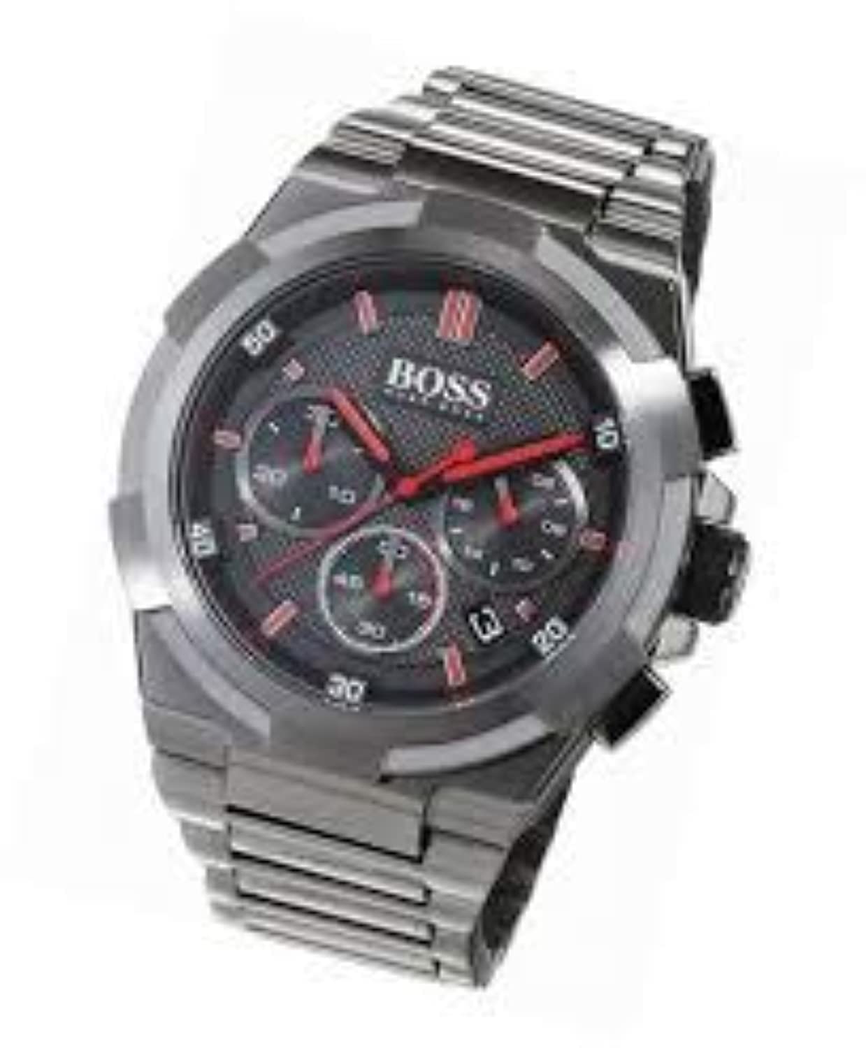 Hugo Boss Supernova Grey Dial Grey Steel Strap Watch for Men - 1513361