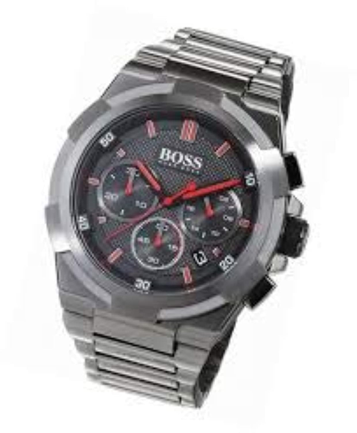 Hugo Boss Supernova Grey Dial Grey Steel Strap Watch for Men - 1513361
