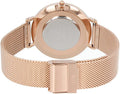 Daniel Wellington Petite Amber Brown Dial Rose Gold Mesh Strap Watch for Women - DW00100478