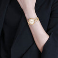 Tissot T Lady Flamingo Mother of Pearl Dial Rose Gold Steel Strap Watch for Women - T094.210.33.116.01