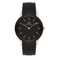 Daniel Wellington Iconic Motion Black Dial Rubber Strap Watch For Women - DW00100426