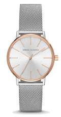 Armani Exchange Lola Analog White Dial Silver Mesh Strap Watch For Women - AX5537