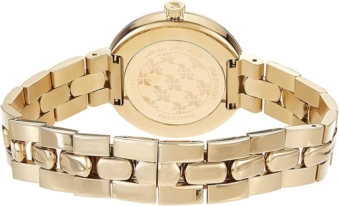 Swarovski Daytime Crystals Turquoise Dial Gold Steel Strap Watch for Women - 5182212