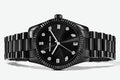 Michael Kors Lexington Lux Black Dial Black Steel Strap Watch For Women - MK7442