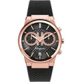 Salvatore Ferragamo Sapphire Chrono Black Dial Black Rubber Strap Watch for Men - SFME00721