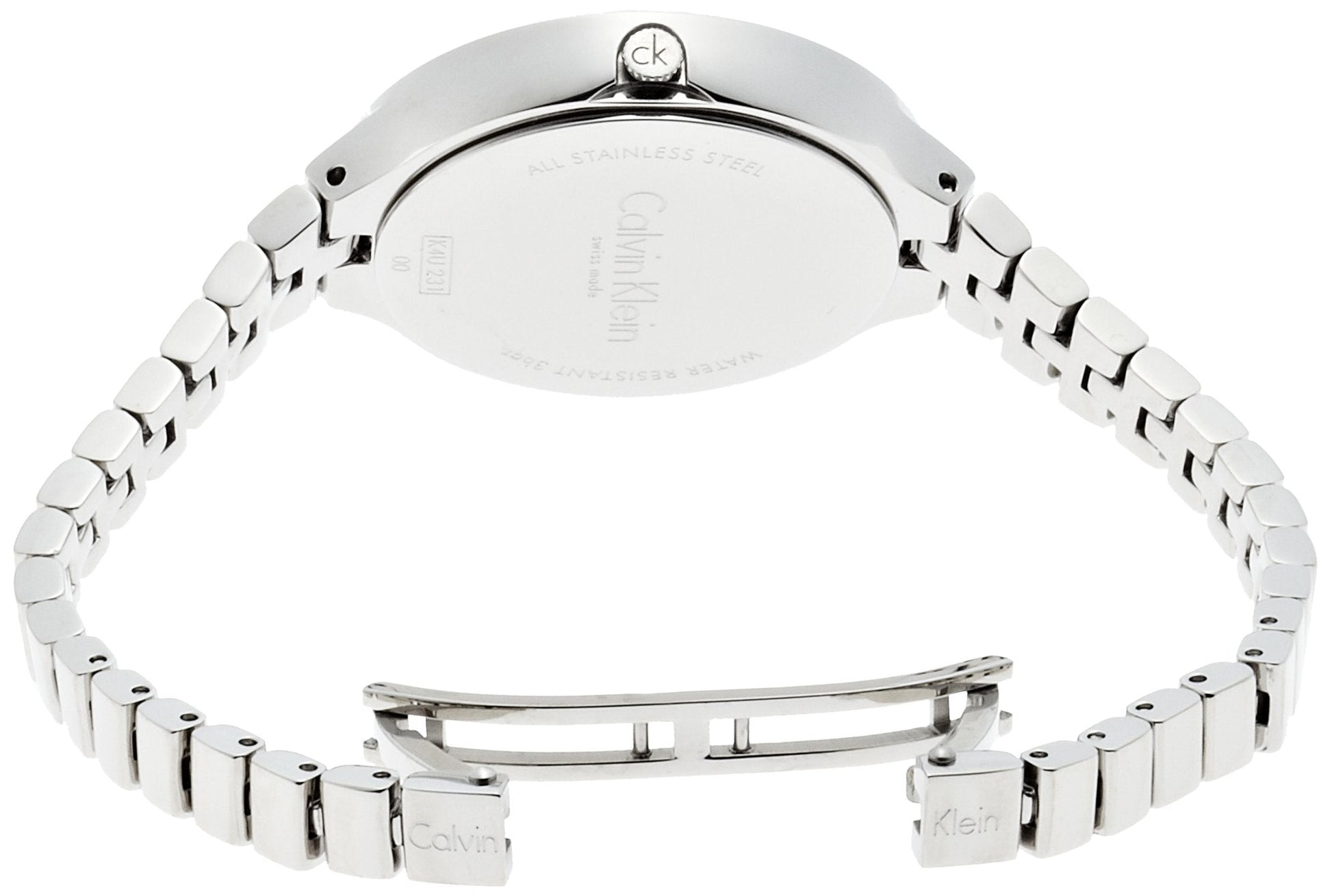Calvin Klein Lively Black Dial Silver Steel Strap Watch for Women - K4U23121