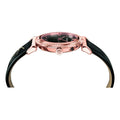 Versace V-Motif Vintage Logo Black Dial Black Leather Strap Watch for Women - VERE00818