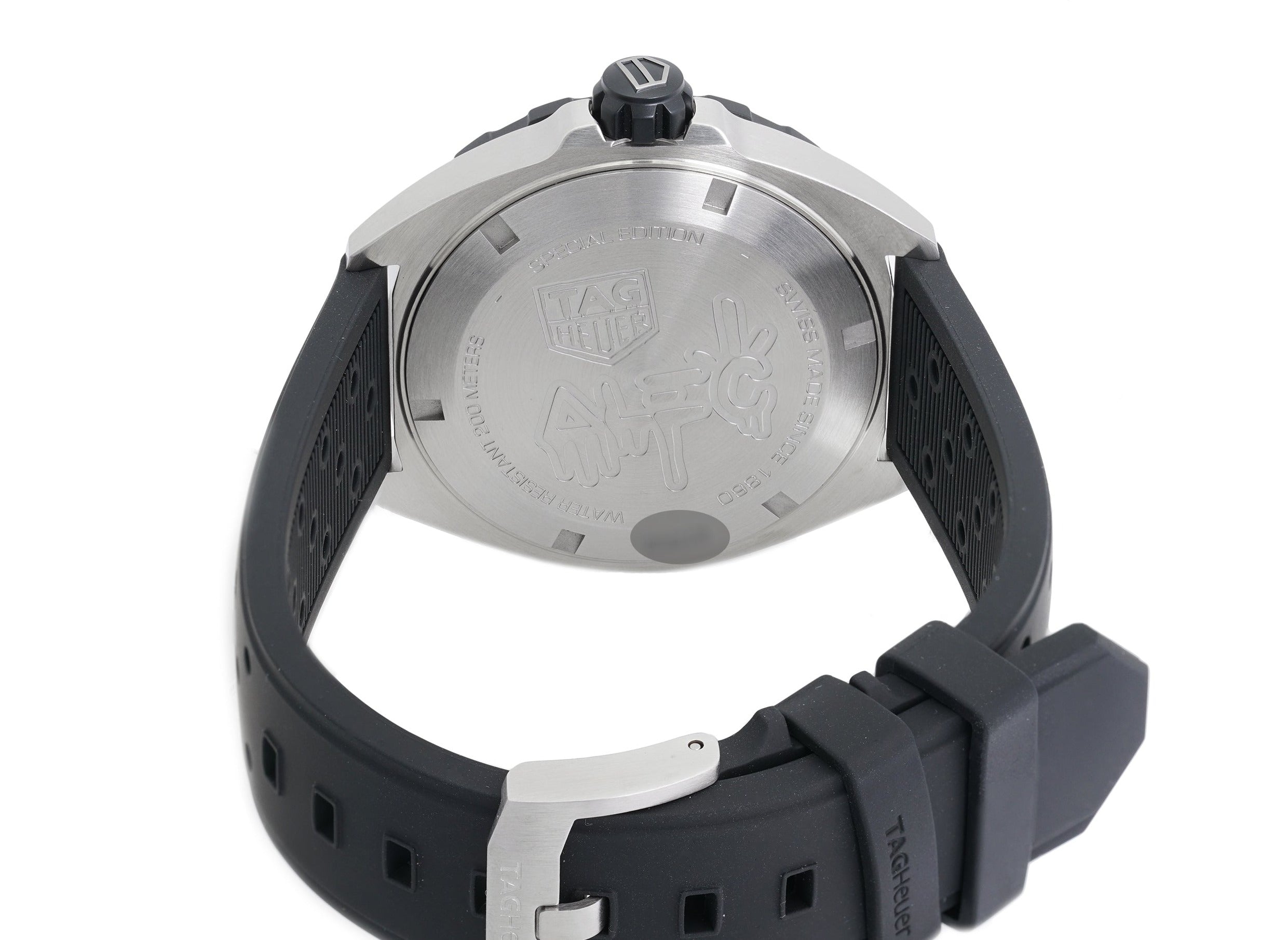 Tag Heuer Formula 1 Alec Monopoly Special Edition Black Rubber Strap Watch for Men - WAZ1119.FT8023