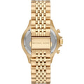 Michael Kors Bayville Chronograph Black Dial Gold Steel Strap Watch For Men - MK8726