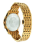 Versace Sport Tech Chronograph Black Dial Gold Steel Strap Watch for Men - VELT00419