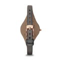 Fossil Georgia Smoke Grey Dial Grey Leather Strap Watch for Women - ES3077