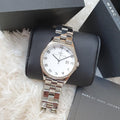 Marc Jacobs Henry Diamonds White Dial Silver Steel Strap Watch for Women - MBM3044