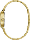 Guess Muse Crystals White Dial Rose Gold Steel Strap Watch For Women - W1008L2