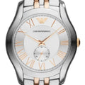 Emporio Armani Classic Quartz Silver Dial Two Tone Steel Strap Watch For Men - AR1824