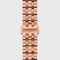 Tissot T Classic Carson Premium White Dial Rose Gold Steel Strap Watch for Women - T122.207.33.031.00