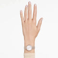 Swarovski Certa Crystals Silver Dial Two Tone Steel Strap Watch for Women - 5672971