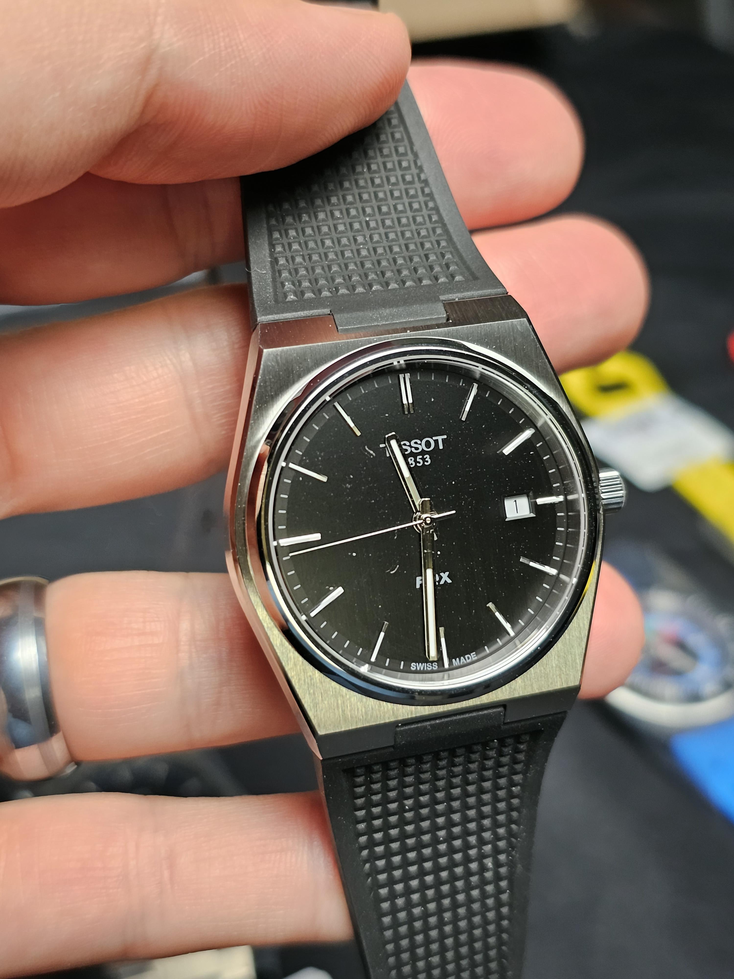 Tissot PRX Black Dial Black Rubber Strap Watch For Men - T137.410.17.051.00