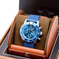Breitling Superocean Heritage Chronograph 44 Blue Dial Blue Mesh Bracelet Watch for Men - A13313161C1S1