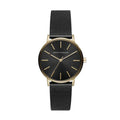 Armani Exchange Lola Three Hand Black Dial Black Mesh Strap Watch For Women - AX5548
