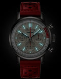Breitling Top Time B01 Ford Thunderbird White Dial Red Leather Strap Watch for Men - AB01766A1A1X1