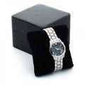 Emporio Armani Velente Chronograph Black Dial Silver Steel Strap Watch For Women - AR0674