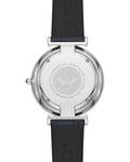 Emporio Armani Gianni T Bar Quartz Blue Dial Blue Leather Strap Watch For Men - AR11300