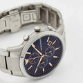 Emporio Armani Renato Chronograph Blue Dial Silver Steel Strap Watch For Men - AR11458