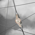 Emporio Armani Mia Three Hand Moonphase Mother of Pearl Dial Two Tone Steel Strap Watch For Women - AR11567