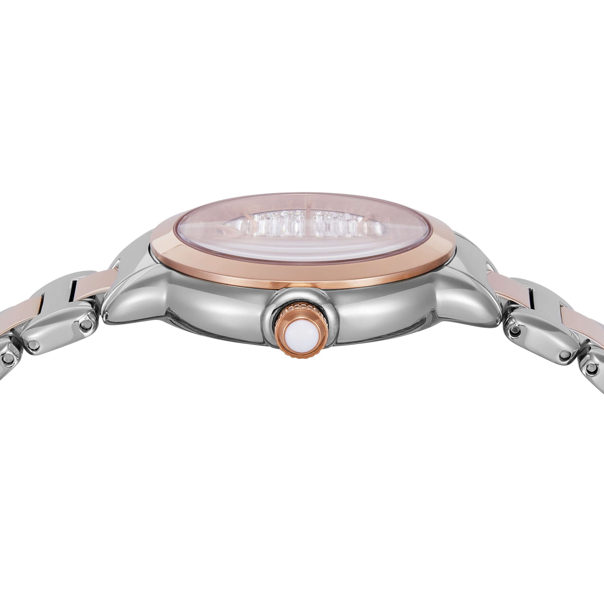 Emporio Armani Mia Three-Hand Analog Crystal Silver Dial Two Tone Steel Strap Watch For Women - AR11643