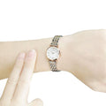 Emporio Armani Gianni Mother of Pearl Dial Two Tone Steel Strap Watch For Women - AR1764