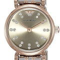 Emporio Armani Gianni T Bar Grey Dial Two Tone Steel Strap Watch For Women - AR1841