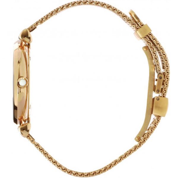 Emporio Armani Retro Gold Dial Gold Mesh Bracelet Watch For Women - AR1957